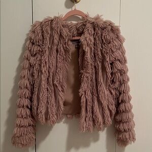 Chelsea28 shaggy faux fur jacket